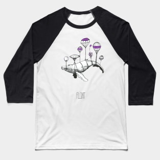 Floating whale Baseball T-Shirt